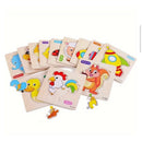 Quebra-Cabeça de Madeira Cognitivo – Brinquedo Educativo Montessori