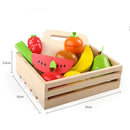Kit Cozinha de Madeira com Velcro Frutas Legumes