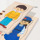 Quebra-Cabeça de Corpo Humano em Madeira – Brinquedo Educativo Montessori