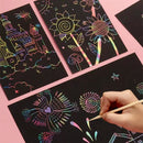 Livro De Arte Infantil Rainbow Scratch Paper Black Diy Rai