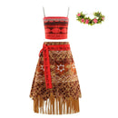 Girls Moana Dress Up Party Cosplay Costume Little Girl Princess Fancy Halloween Clothes Children Vaiana Outfit