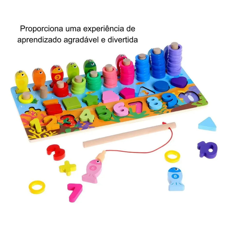 Tabuleiro Sensorial Montessori Brinquedo Encaixe 86pçs