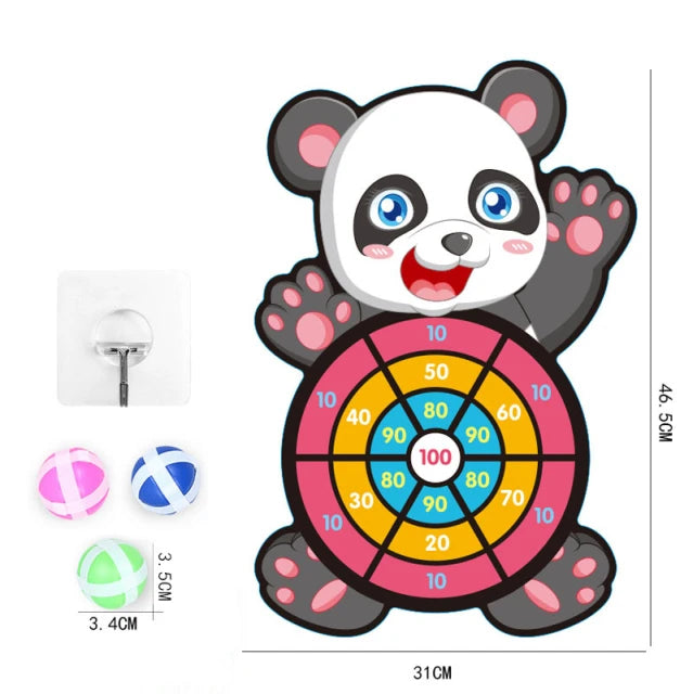 Jogo de dardos para crianças - Animal dos desenhos animados Dart Board com 3 bolas