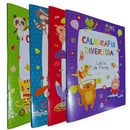 4 livros de atividade Caligrafia divertida: letra cursiva, letra de forma, letra bastão e numerais