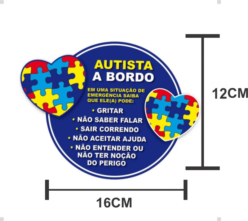 Adesivo Autismo 5 pcs