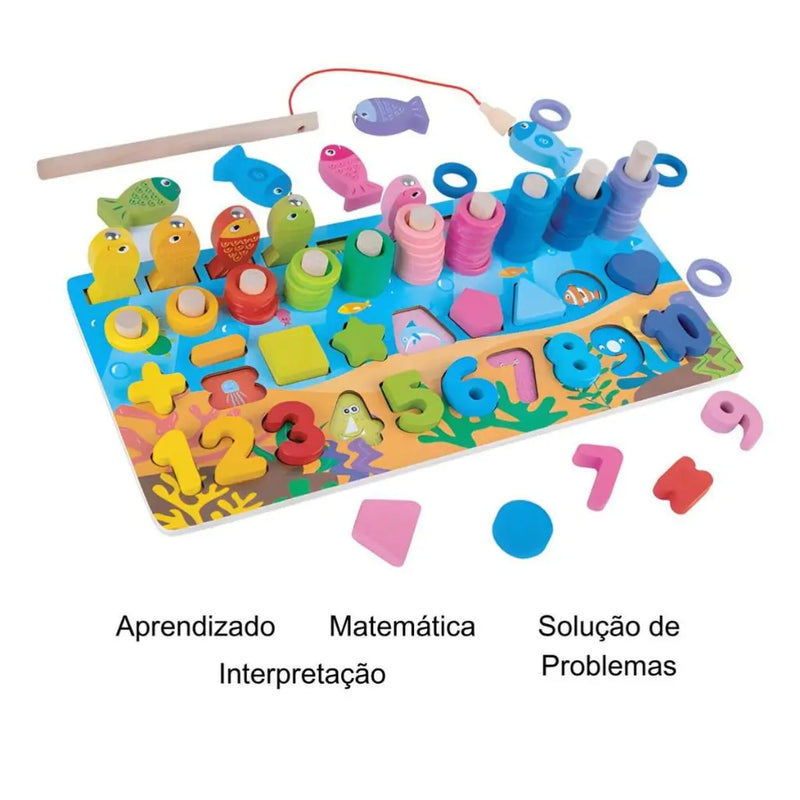 Tabuleiro Sensorial Montessori Brinquedo Encaixe 86pçs