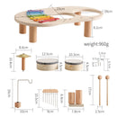 Bateria Piano de Oito Tons em Madeira - Brinquedo Musical Montessori
