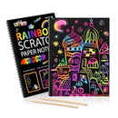 Livro De Arte Infantil Rainbow Scratch Paper Black Diy Rai
