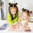 Quebra-Cabeça de Corpo Humano em Madeira – Brinquedo Educativo Montessori