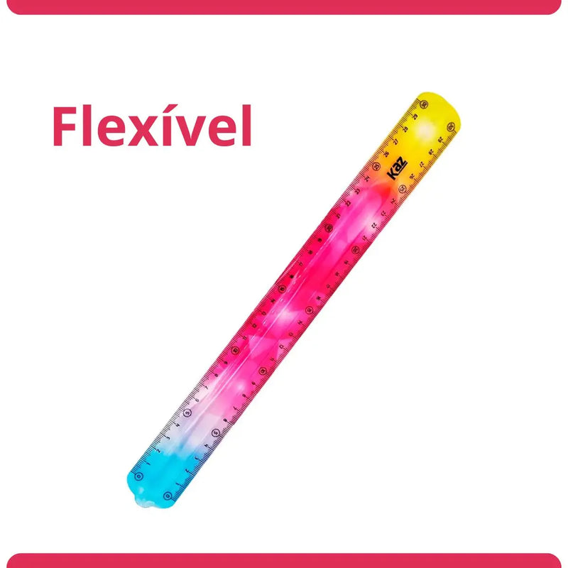 Régua Flexível Inquebrável 30cm