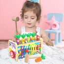 Jogo da Colheita de Cenouras – Brinquedo Montessori 8 em 1 de Madeira