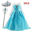 Vestido Infantil Elza Frozen + Acessorios