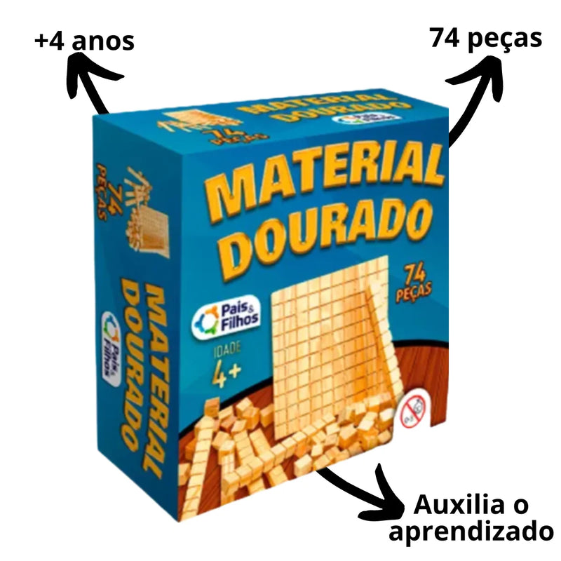 Material dourado Madeira