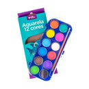 Aquarela 12 Cores no Estojo com Pincel