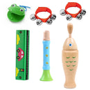Conjunto de Instrumentos Musicais de Madeira Montessori – 5 Peças Sensorial para Crianças