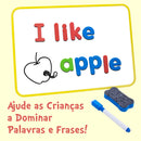 Placa magnética letras números e formas 170 pcs