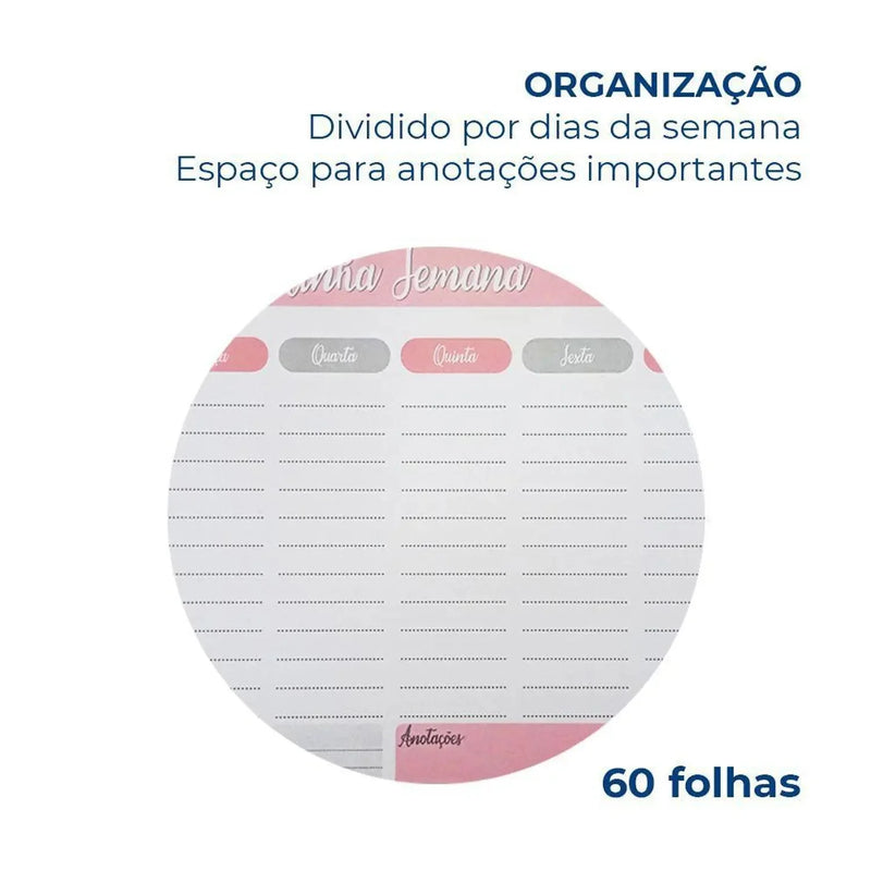 Planner Semanal 60 Folhas Sortidos