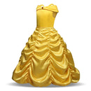 2024 Cosplay Belle Princess Dress Girls Dresses For Beauty and the beast Kids Party Clothing Magic stick crown Children Costume