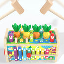Jogo da Colheita de Cenouras – Brinquedo Montessori 8 em 1 de Madeira
