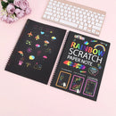 Livro De Arte Infantil Rainbow Scratch Paper Black Diy Rai