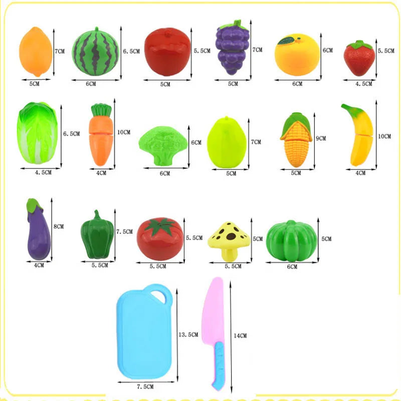 Kit corte de frutas com velcro