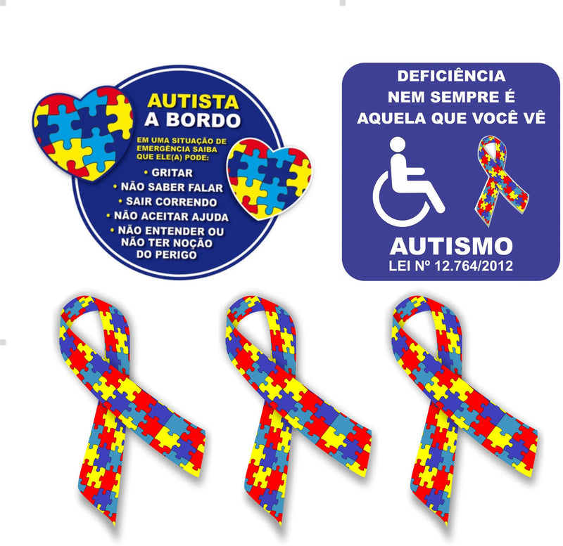 Adesivo Autismo 5 pcs