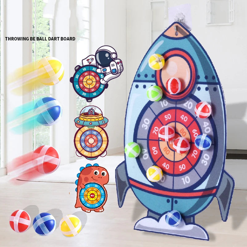 Jogo de dardos para crianças - Animal dos desenhos animados Dart Board com 3 bolas