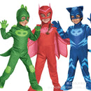 Fantasia Infantil Corujita Menino Gato Lagarto Curto Pjmasks
