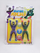 Boneco Ninja Gruda e Desce na Parede – Kit com 2 Unidades