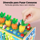 Jogo da Colheita de Cenouras – Brinquedo Montessori 8 em 1 de Madeira