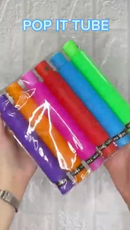 Pop Tube com LED – Fidget Toy Sensorial de Descompressão